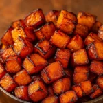 Honey Roasted Sweet Potatoes fresh from the oven