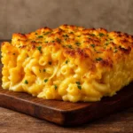 Baked Mac and Cheese Recipe with golden crispy topping