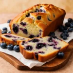 blueberry cream cheese bread recipe loaf sliced