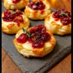 Brie and Cranberry Bites holiday appetizer