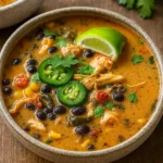 Chicken Poblano and Black Bean Soup