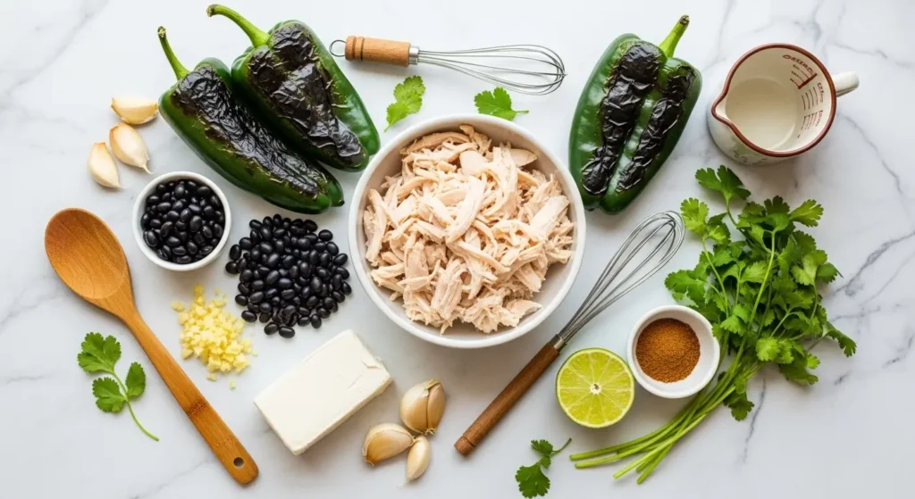 Chicken Poblano and Black Bean Soup Ingredients