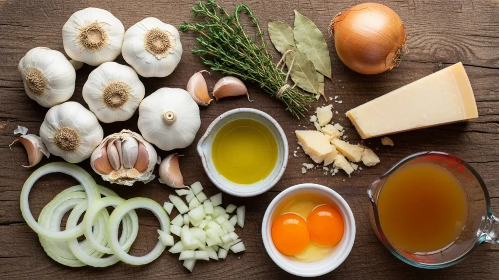 Ingredients for Country French Garlic Soup