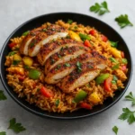 Easy Cajun Chicken and Rice one-pan dinner