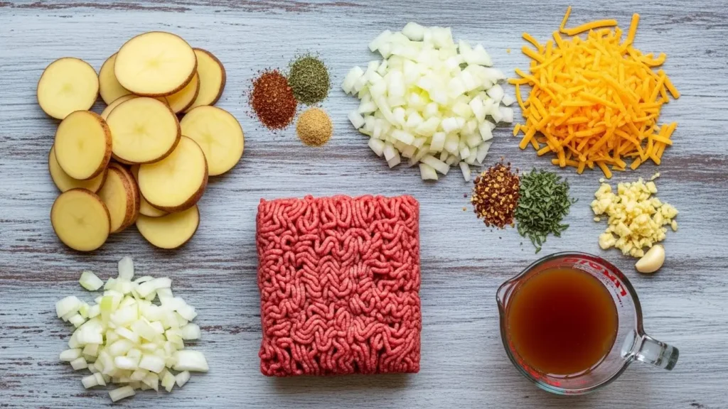 Hobo Casserole Ground Beef ingredients