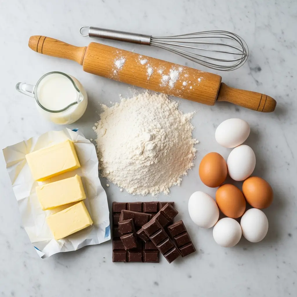 homemade-chocolate-croissants-ingredients