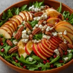 Honeycrisp Apple and Feta Salad in a rustic bowl
