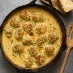 Keto Turkey Meatballs in Creamy Parmesan Sauce