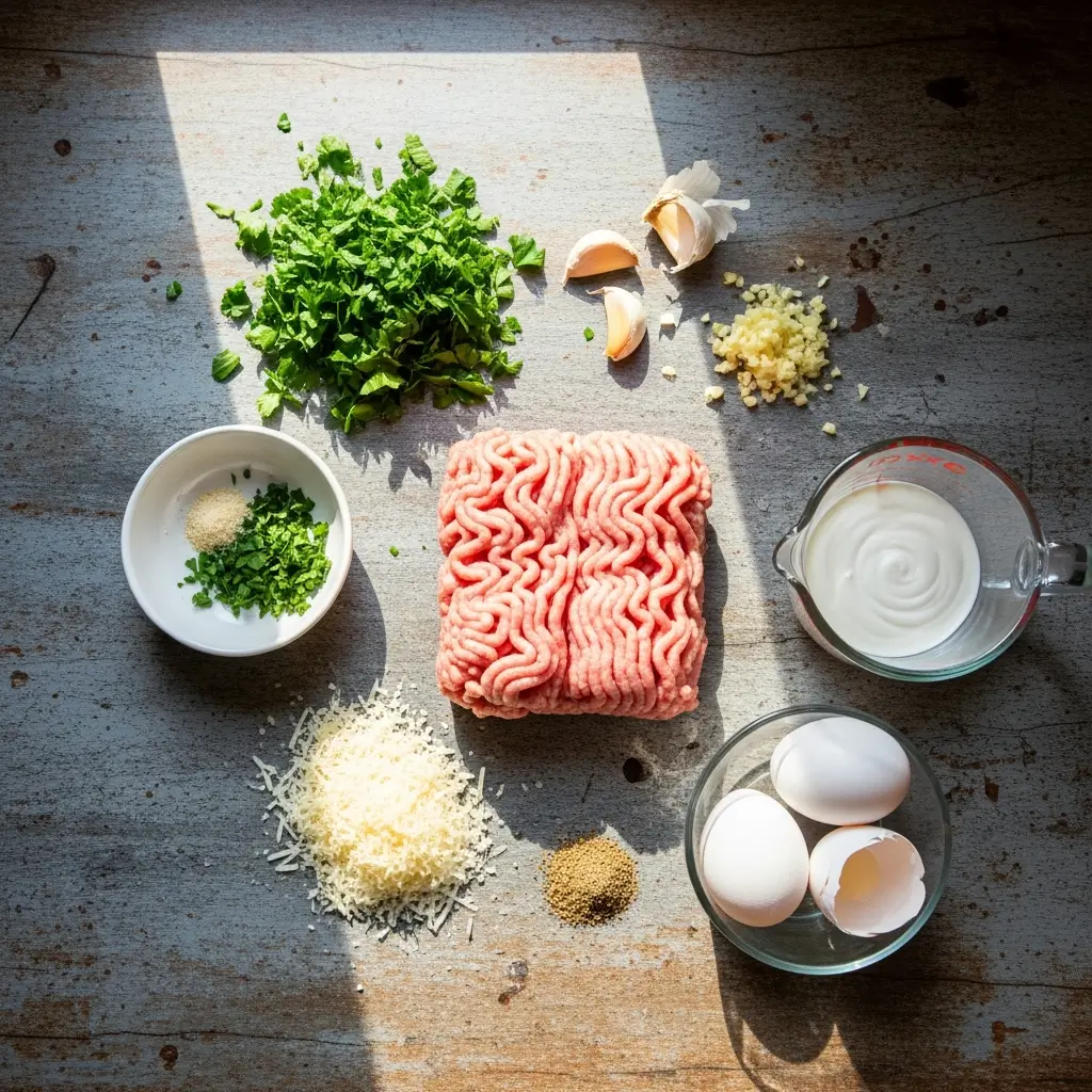 Keto Turkey Meatballs Ingredients