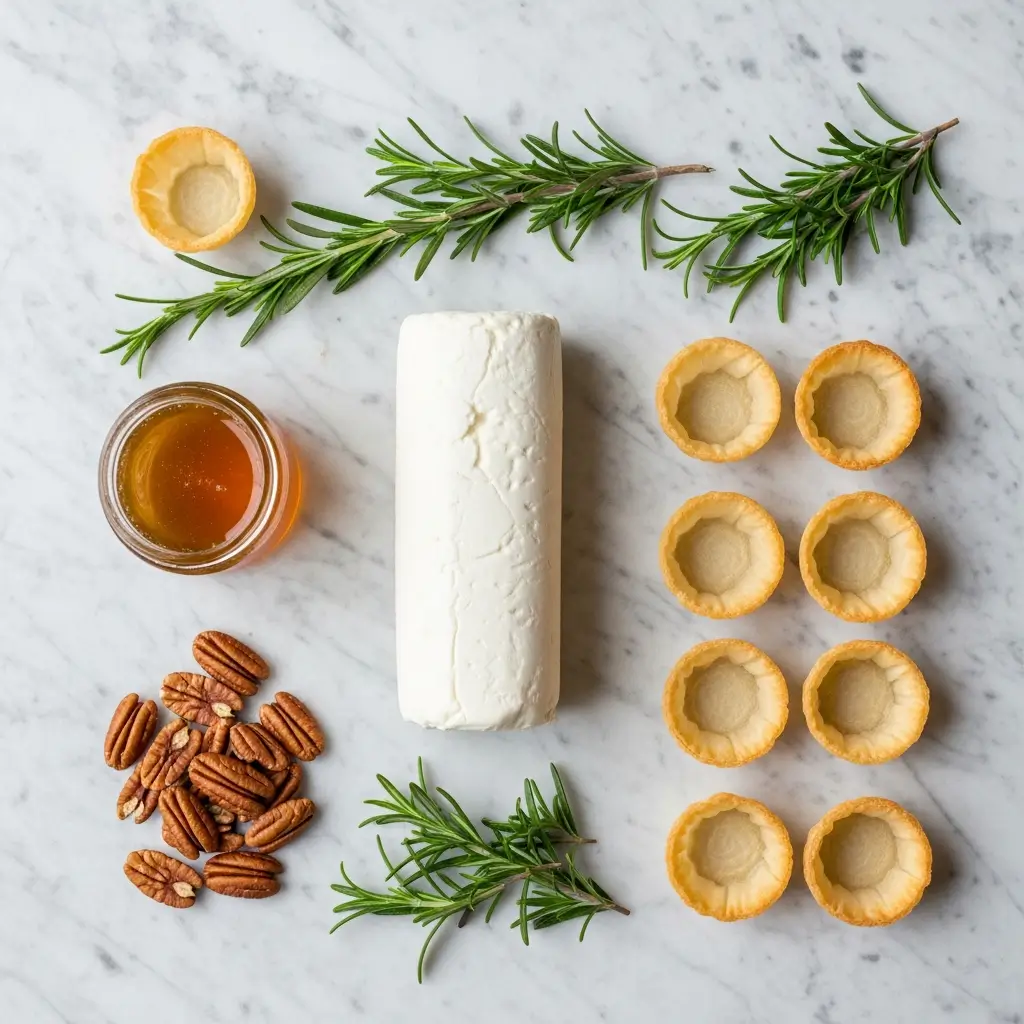 Ingredients for Elegant Goat Cheese and Honey Bites