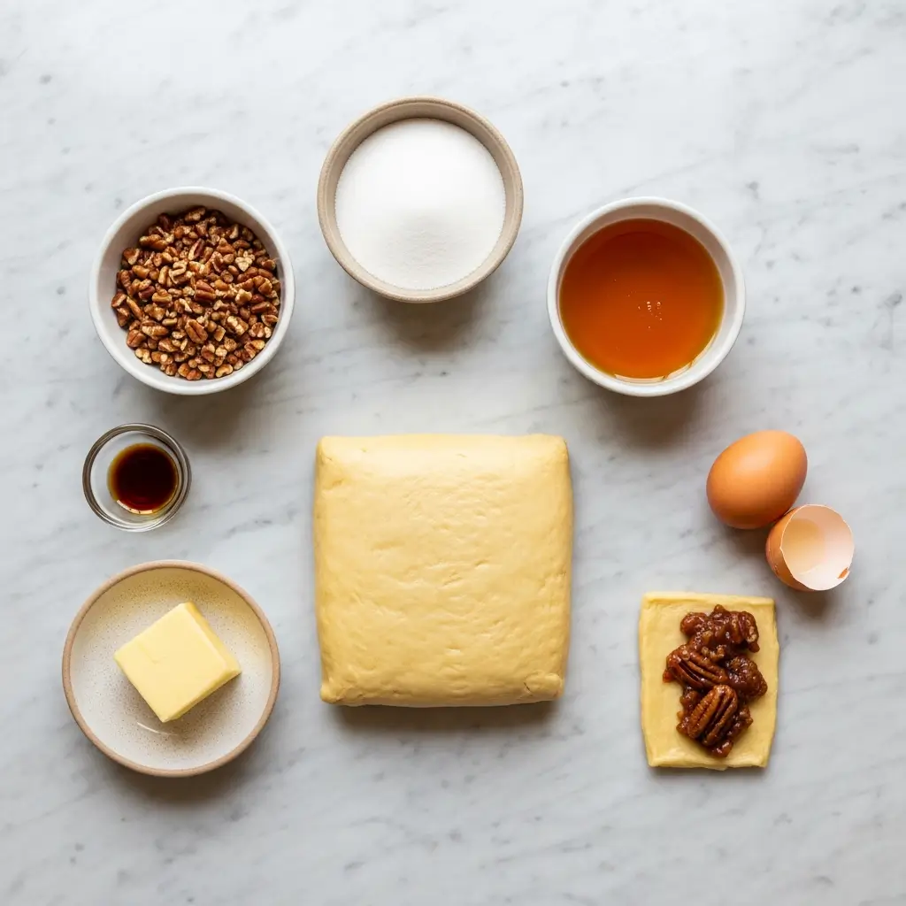 Ingredients for Pecan Pie Crescent Rolls