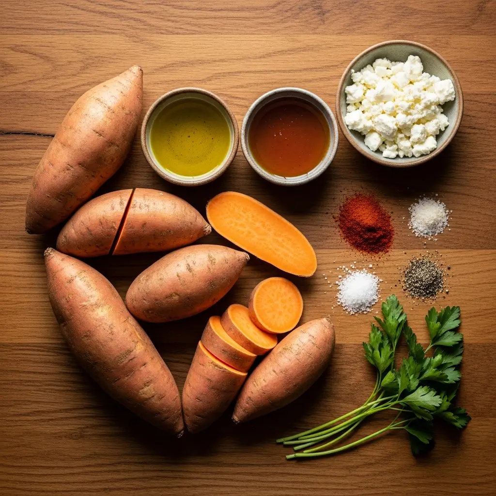 Ingredients for Roasted Sweet Potato Rounds