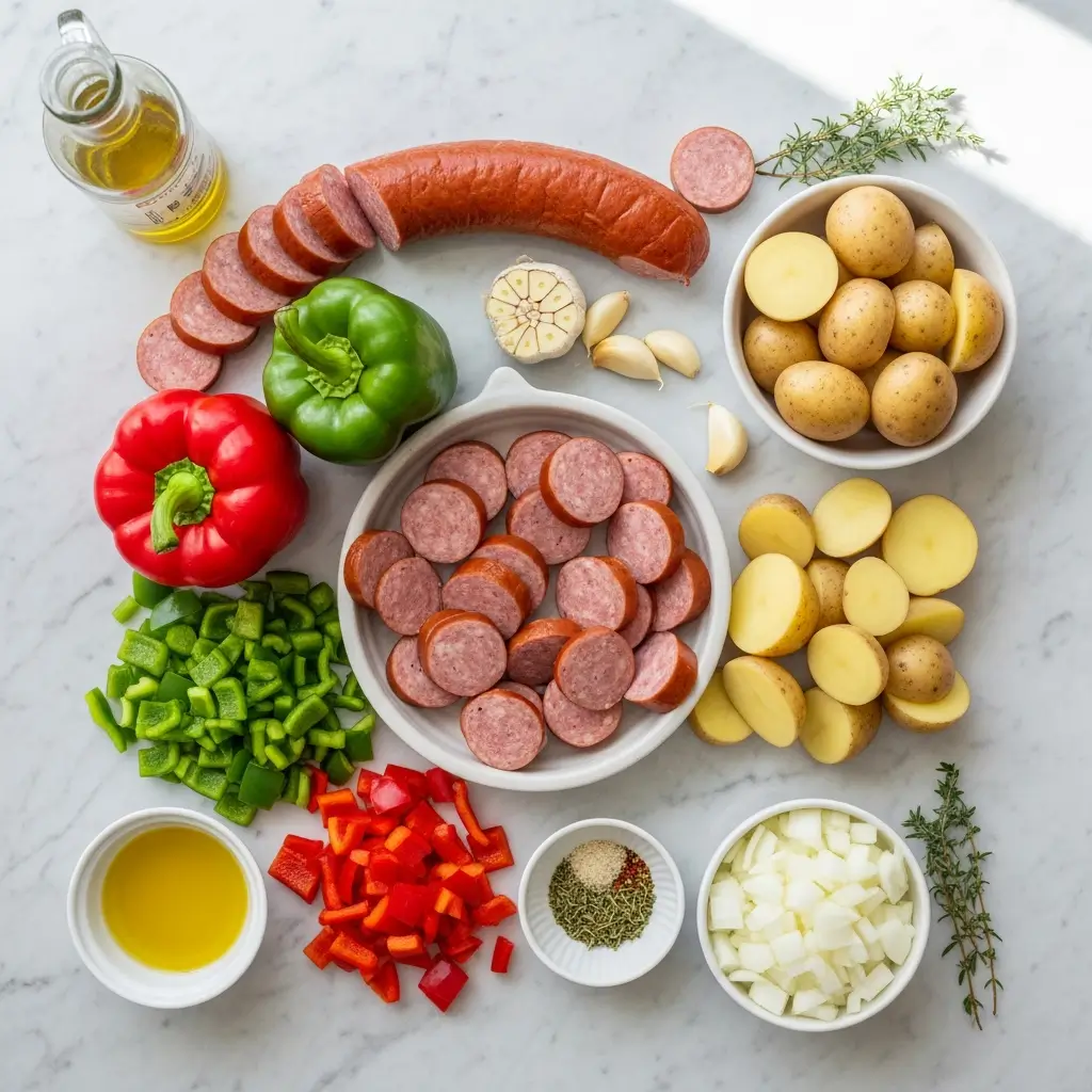 sausage-and-potatoes-skillet-ingredients