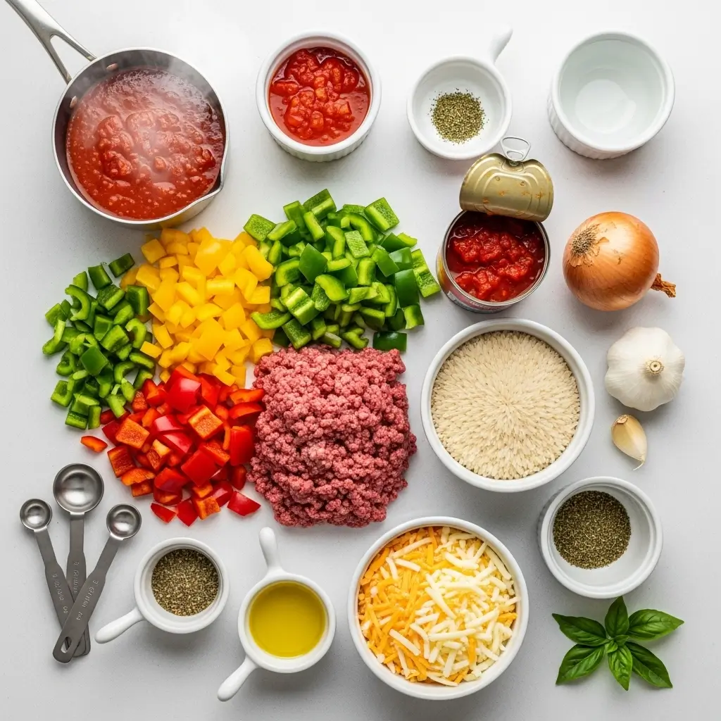 Ingredients for Stuffed Pepper Casserole