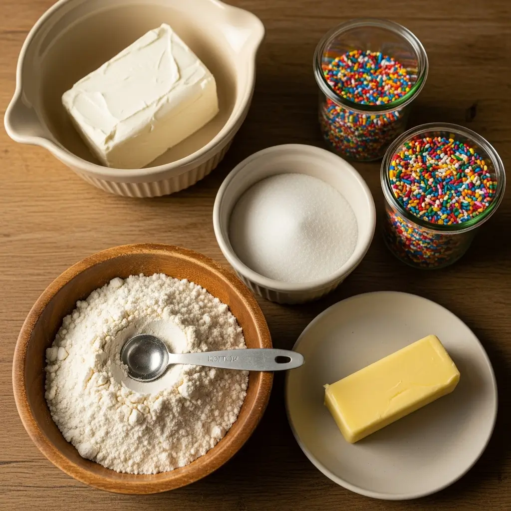 Ingredients for Sugar Cookie Cheesecake