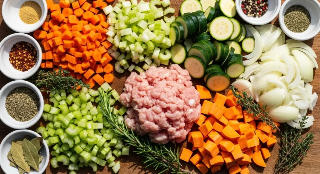turkey vegetable soup ingredients