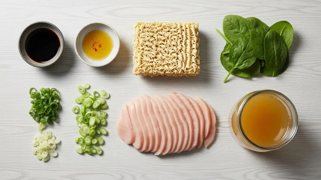 20 Minute Chicken Ramen Ingredients