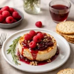 Baked Brie with Raspberry Jam appetizer