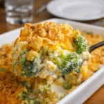 Broccoli and Cheese Cracker Casserole fresh out of the oven