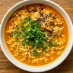 Cheesy Chicken Ramen in creamy broth