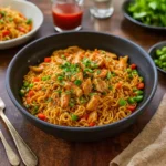 Chicken Ramen Stir Fry with veggies and noodles