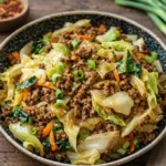 Chinese Ground Beef and Cabbage Stir Fry