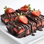 chocolate covered strawberry brownies dessert