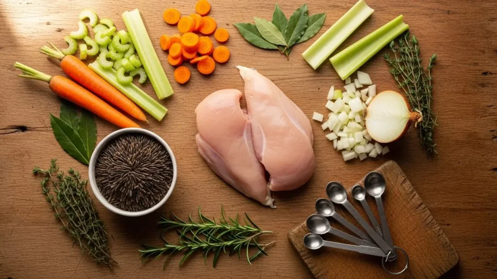 creamy crockpot chicken wild rice soup ingredients