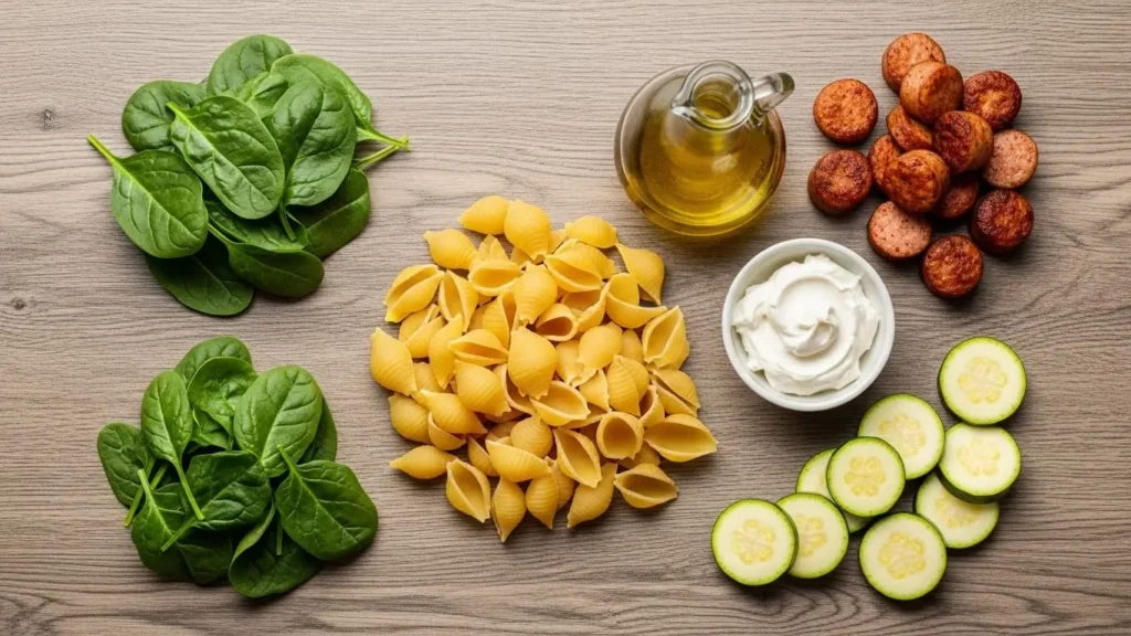 creamy-protein-packed-pasta-bowl-ingredients