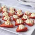 Deviled Strawberries with Cheesecake Filling