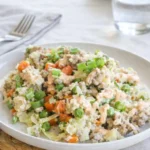 Ground Turkey Stir Fry with vegetables over rice