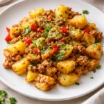 Ground turkey with potatoes skillet dinner