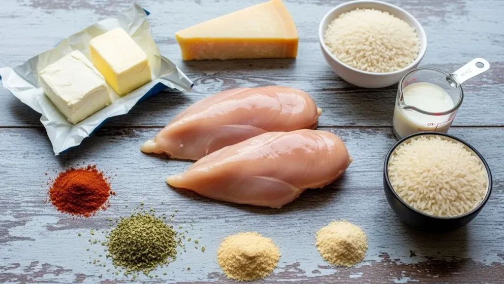 Ingredients for High Protein Creamy Cajun Chicken
