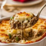 Low Carb Philly Cheesesteak Casserole hot from the oven