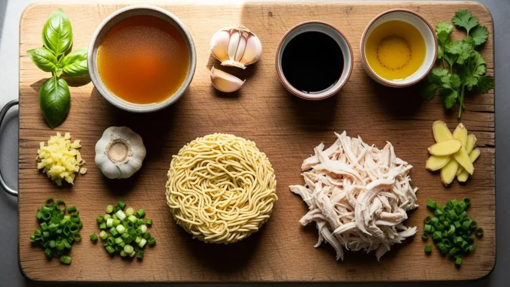Ingredients for Marry Me Chicken Ramen recipe