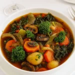 Mystical Witch Soup in rustic kitchen