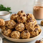 Nutty Protein Balls Recipe on rustic kitchen counter