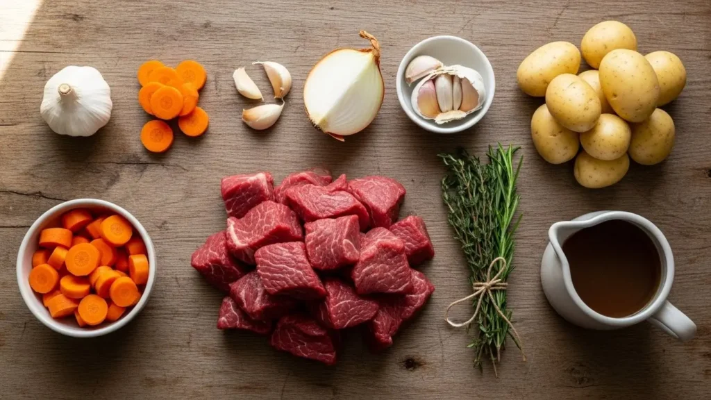 One-Pot Autumn Beef Stew Ingredients