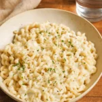 Cottage Cheese Alfredo creamy pasta in bowl