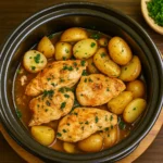 Slow Cooker Parmesan Garlic Chicken and Potatoes