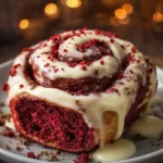 Red Velvet Cinnamon Rolls Christmas Morning