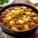 low Cooker Cowboy Potato Casserole comfort meal