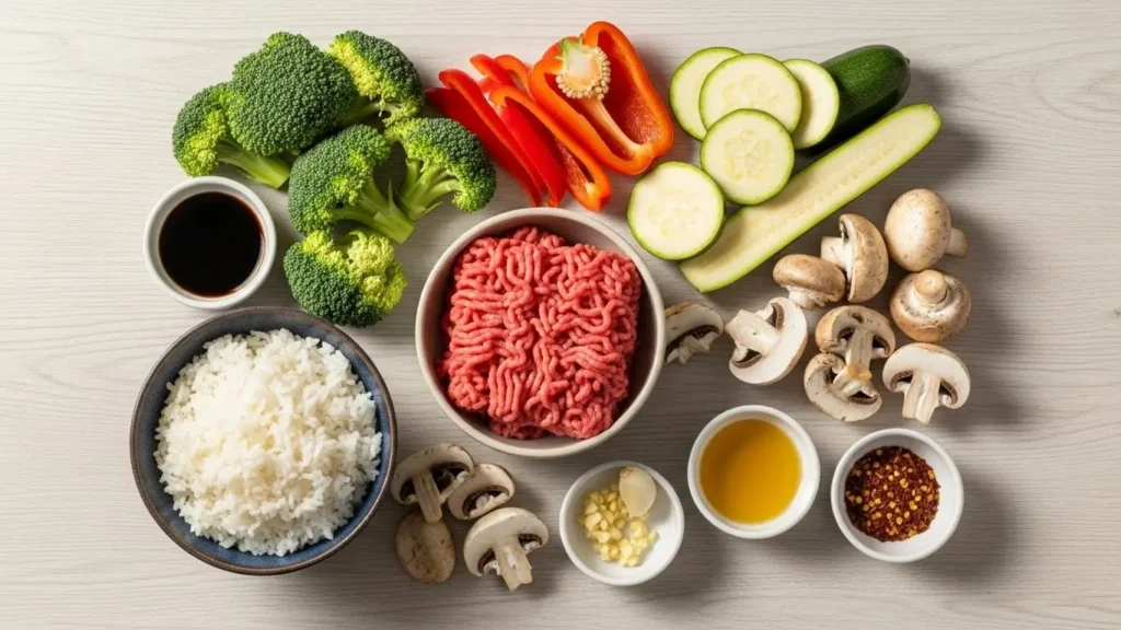 spicy-ground-beef-stir-fry-ingredients