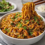 Sticky Garlic Chicken Noodles Recipe