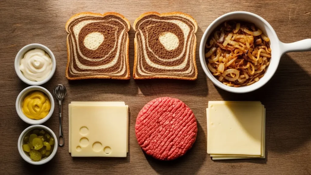 Ingredients for The Best Patty Melt recipe