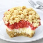 Mini Strawberry Cheesecakes with Streusel Topping