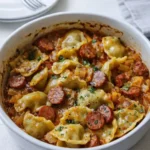 Crockpot Pierogi Casserole with Kielbasa
