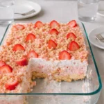 Easy Strawberry Crunch Poke Cake