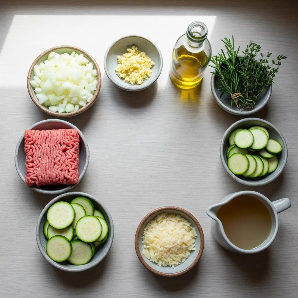 Ground Turkey and Zucchini Skillet Ingredients