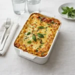 Healthy Zucchini Lasagna with Ground Turkey baked to perfection